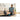 Man performs foot roll exercise using foam roller on yoga mat in living room.