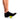 Foot with sock rolls over yellow textured massage ball on a white background.