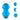 A blue massage tool with high ridges for muscle stretching and low ridges for squeezing muscles.